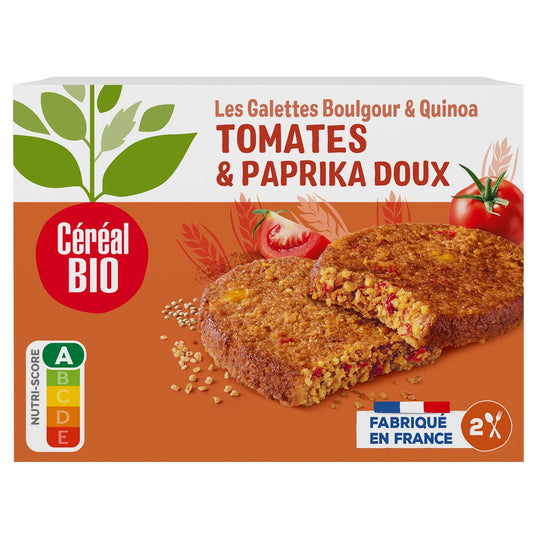 Galettes boulgour & quinoa tomate Bio CEREAL BIO les 2 galettes de 100g