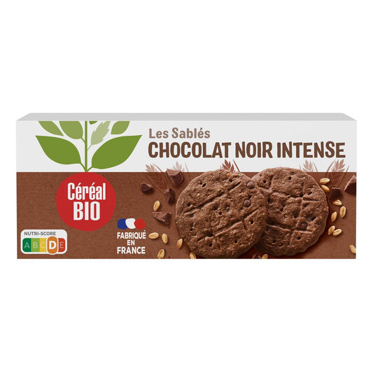 Biscuits Sablés Chocolat Noir Bio CEREAL BIO les 6 sachets de 2 - 132 g