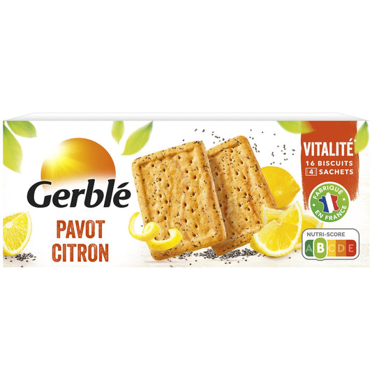 Biscuit Pavot Citron GERBLE la boîte de 200g