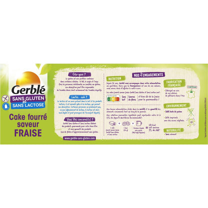 [ANTI-GASPILLAGE] Cake Fourré Fraise Sans Gluten GERBLE - Date de durabilité minimale : 05/12/2025