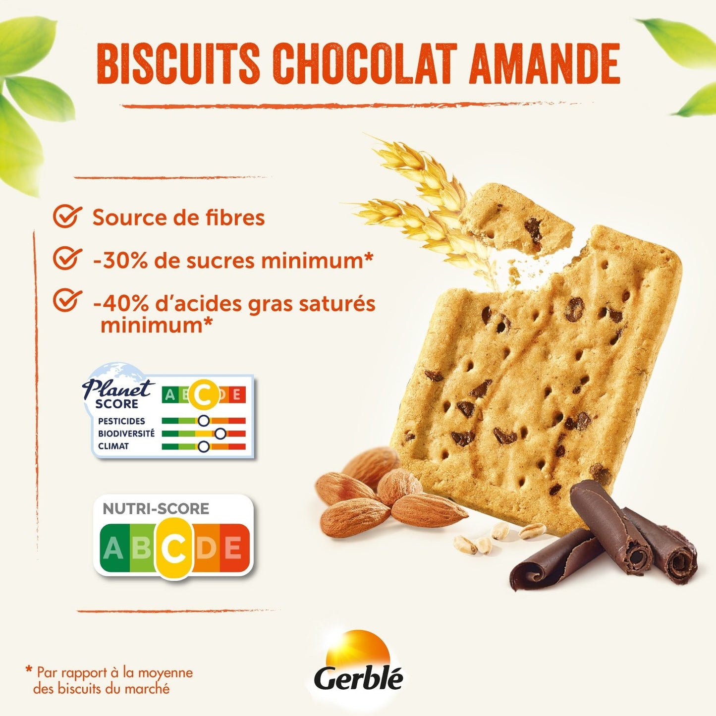 Biscuit Chocolat Amande GERBLE