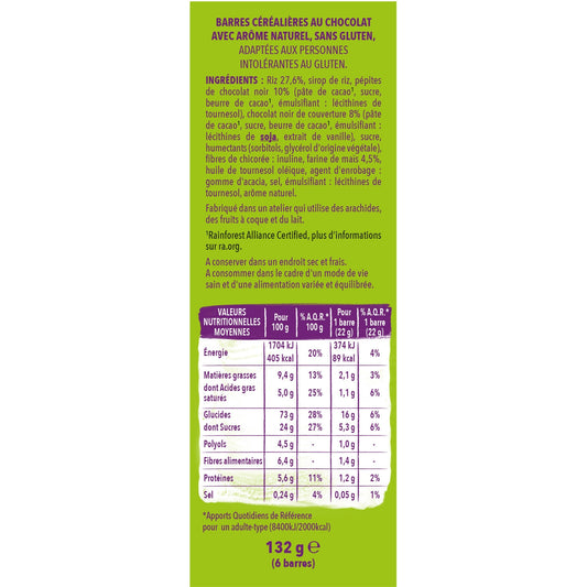 GERBLE Gluten-Free Chocolate Cereal Bars