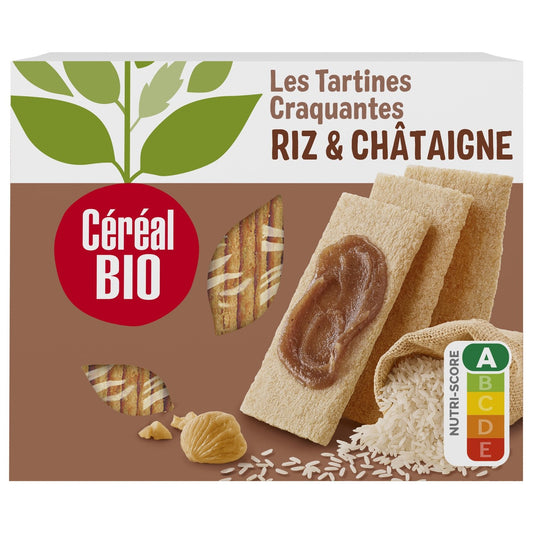 Tartines Craquantes Châtaigne Bio CEREAL BIO les 3 sachets de 48,3 g
