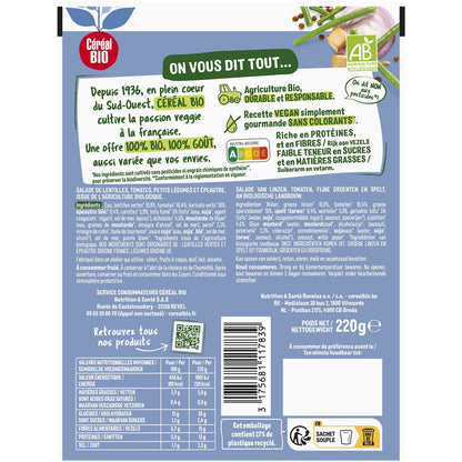 Bio Linsen-Tomaten-Dinkel-Salat