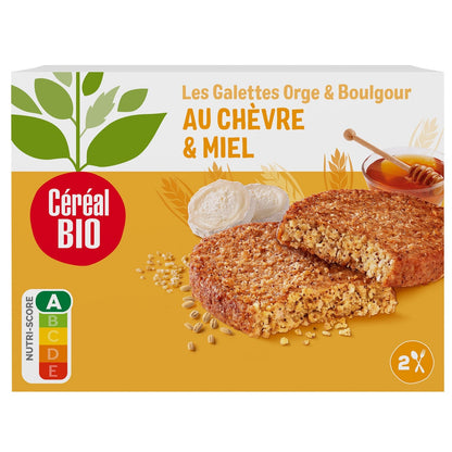 Galettes Orge, Boulghour & Chèvre Miel Bio CEREAL BIO