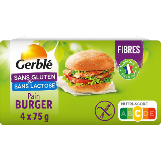 Pain Burger Sans Gluten GERBLE le paquet de 300g