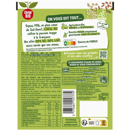 Blé Micro-Ondes Riz Rouge & Quinoa Bio CEREAL BIO