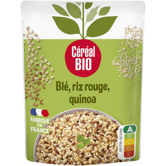 Blé Micro-Ondes Riz Rouge & Quinoa Bio CEREAL BIO le sachet de 220 g