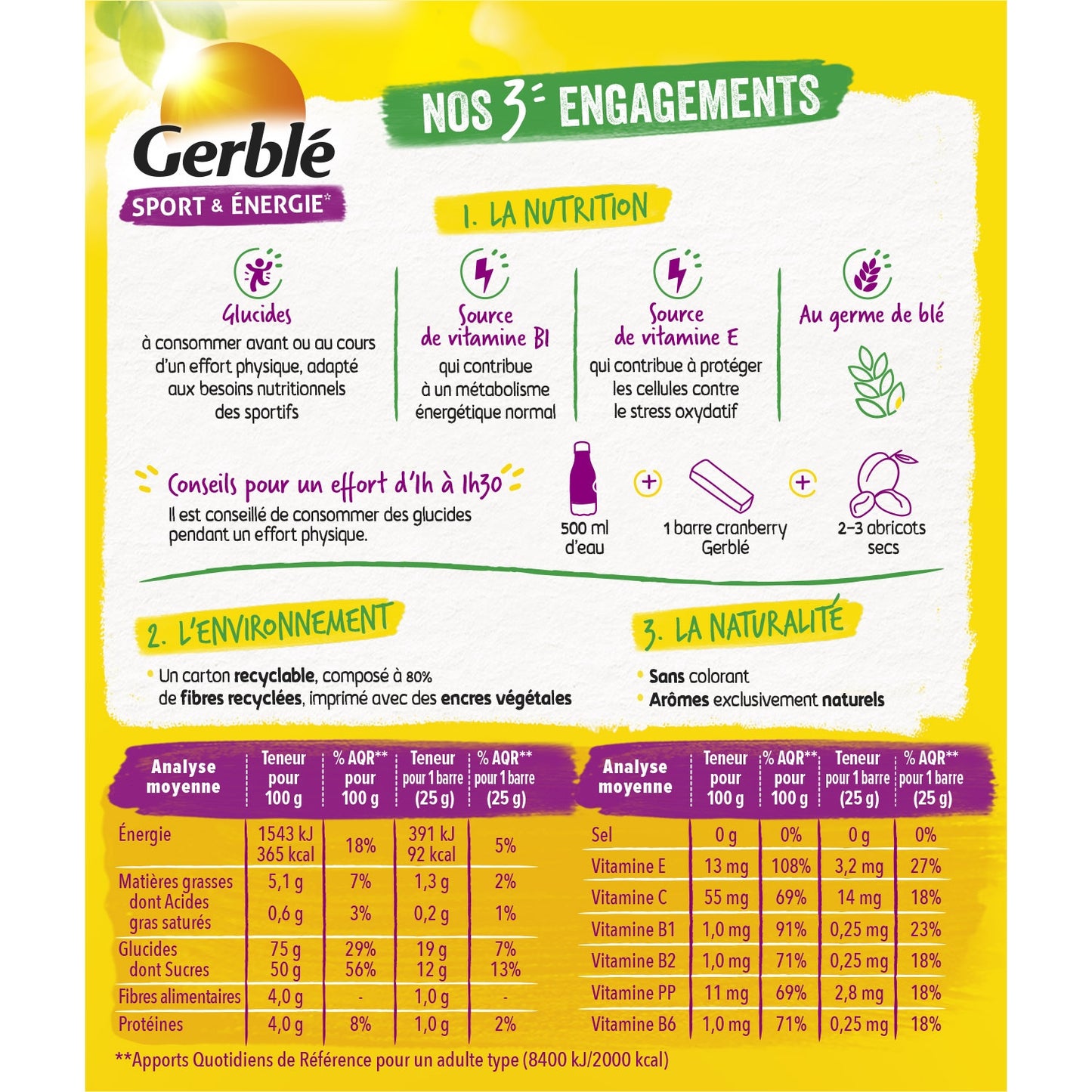 Barres Diététiques Cranberry GERBLE
