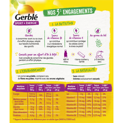 Barres Diététiques Cranberry GERBLE