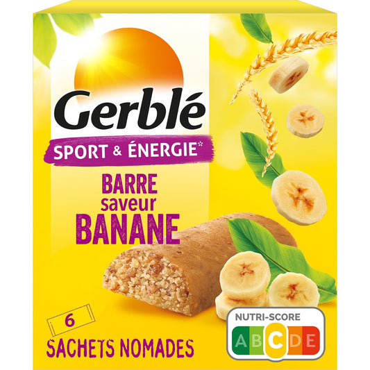 Barres de l'Effort Banane GERBLE les 6 barres de 25 g