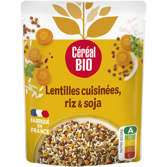 Lentilles Riz & Soja Bio CEREAL BIO le sachet de 250 g