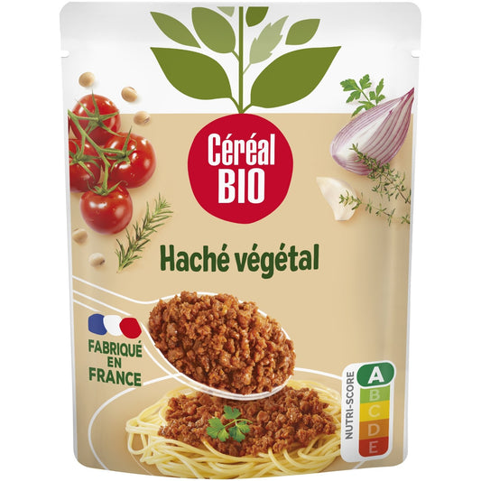 Haché végétal façon bolognaise au soja Bio à cuisiner CEREAL BIO le sachet de 250g