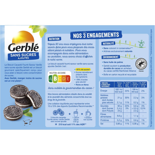 GERBLE Kakao-Vanille-Keks ohne Zuckerzusatz