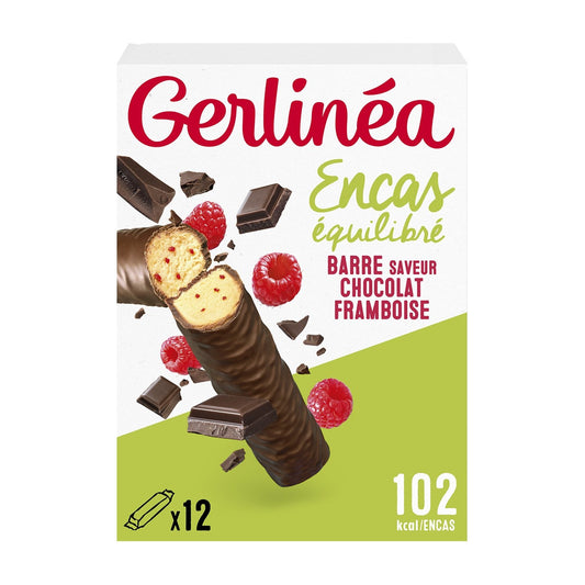 Barre Encas Minceur Chocolat Framboise GERLINEA la boîte de 372 g