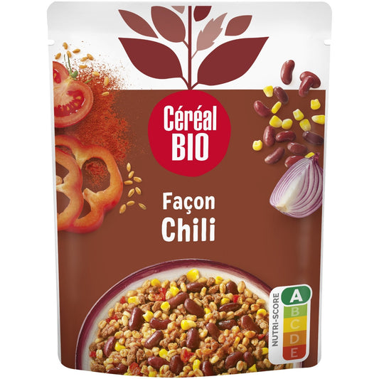 Haricots Rouges Blé, Soja Façon Chilli Bio CEREAL BIO le sachet de 220g