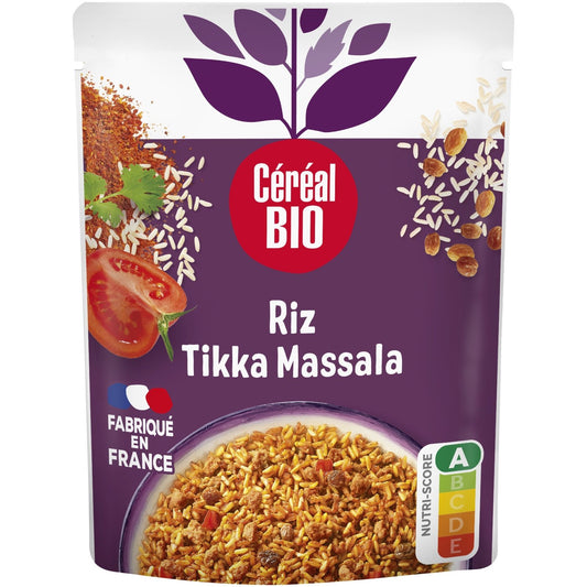 Riz et Soja aux Épices Tikka Massala Bio CEREAL BIO le sachet de 220g