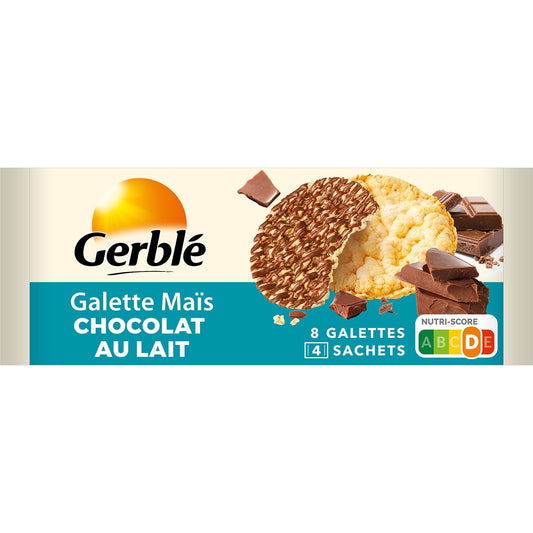 Galette Maïs Chocolat au Lait GERBLE le sachet de 124g