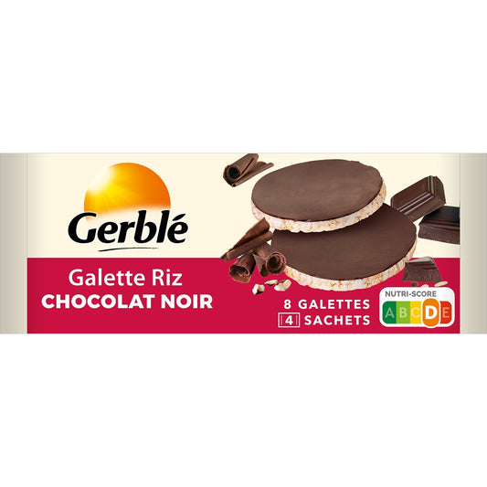 Galette Riz Chocolat Noir GERBLE le sachet de 130,4g