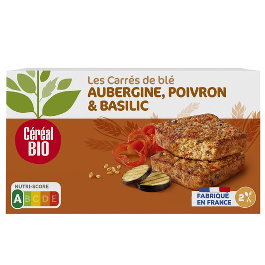 Galettes Blé, Aubergine, Poivron et Basilic Bio CEREAL BIO les 2 galettes de 100g