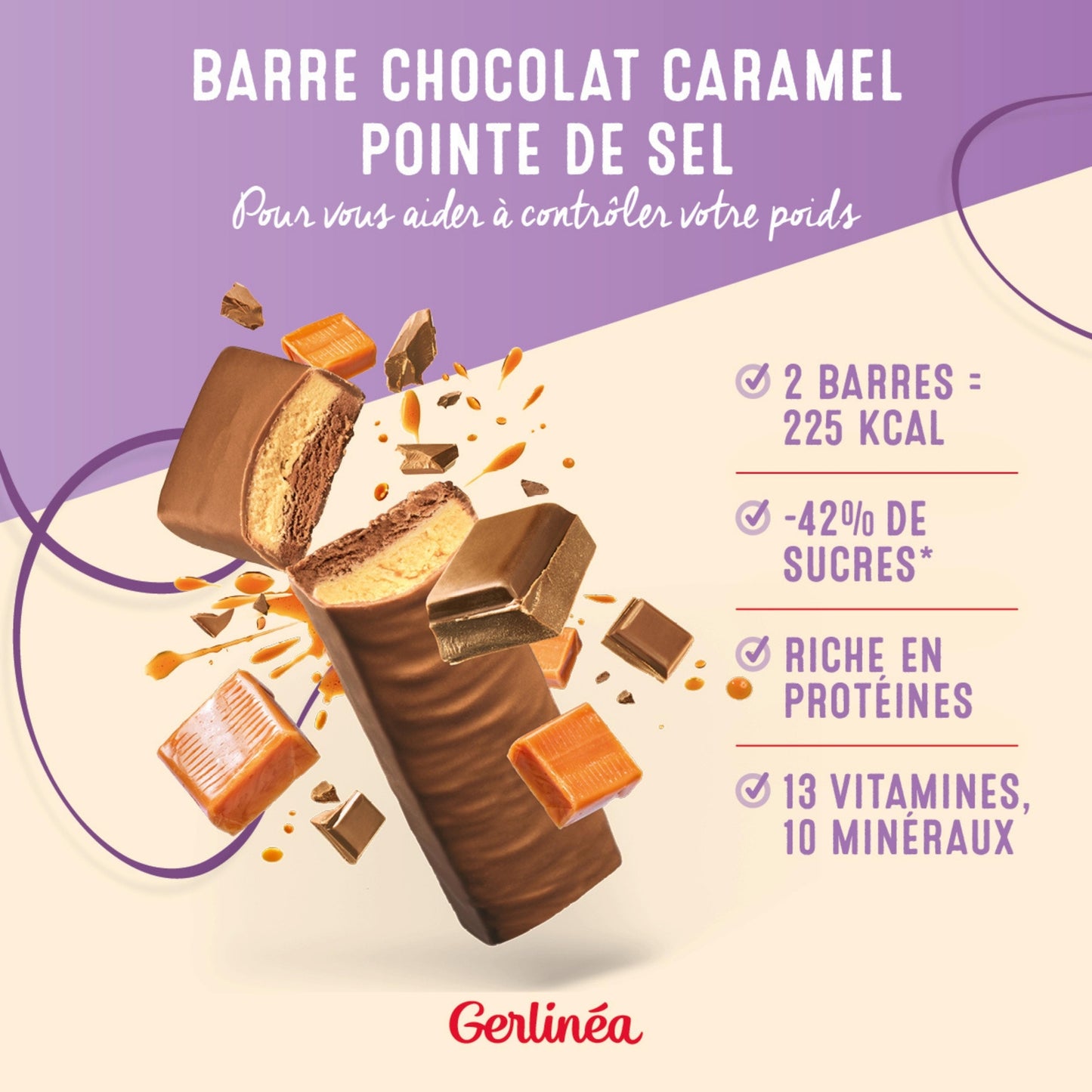 GERLINEA Chocolate Caramel Slimming Meal Bar