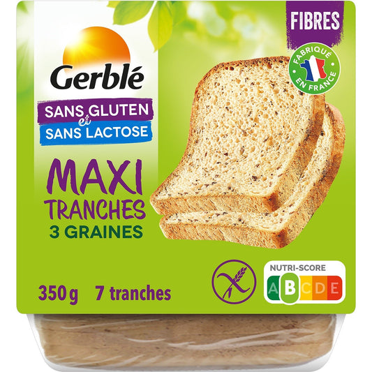 GERBLE Gluten-Free 3-Seed Maxi Slice Sandwich Bread
