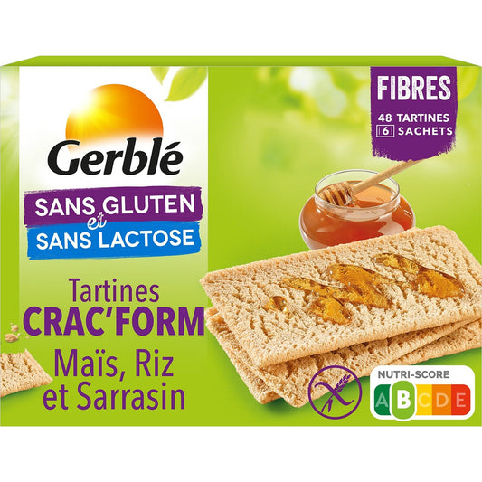 Tartine Maïs Riz Sarrasin Sans Gluten GERBLE la boite de 250g