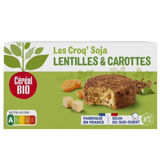 Organic Lentil and Carrot Croq'soja Cakes Organic Cereal