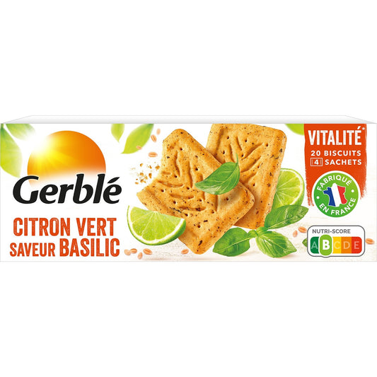 Sablé Citron Vert & Basilic GERBLE la boite de 200g