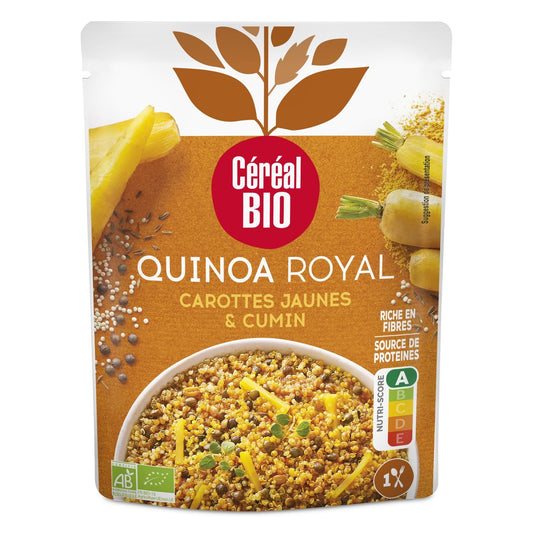 Quinoa Royal Carottes Jaunes et Cumin Bio CEREAL BIO le sachet de 220g