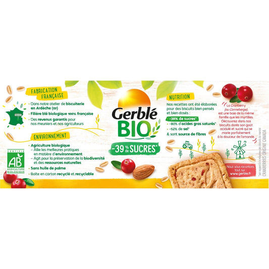 GERBLE Organic Almond Cranberry Biscuit