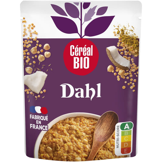 Dahl Lentilles Corail et Pois Chiches Bio CEREAL BIO le sachet de 220g