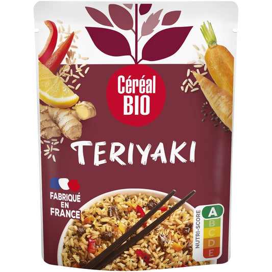 Riz Micro-Ondes Bio Façon Teriaki 2mn CEREAL BIO le sachet de 220g