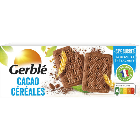 Biscuit Cacao Céréales GERBLE la boite de 160 g