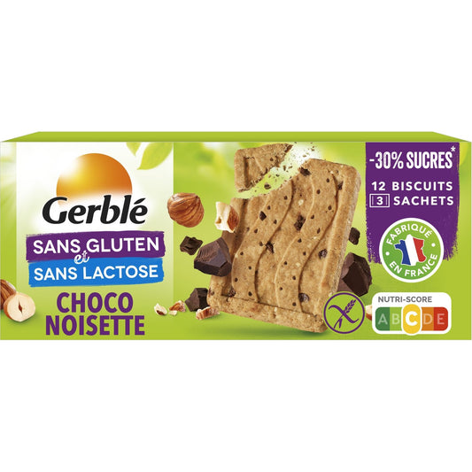 Biscuit Chocolat Noisette Sans Gluten GERBLE la boite de 150 g