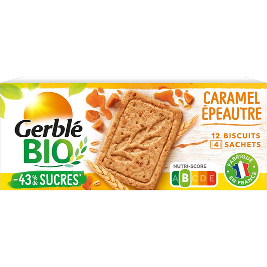 Biscuit Épeautre Caramel GERBLE BIO la boîte de 132g