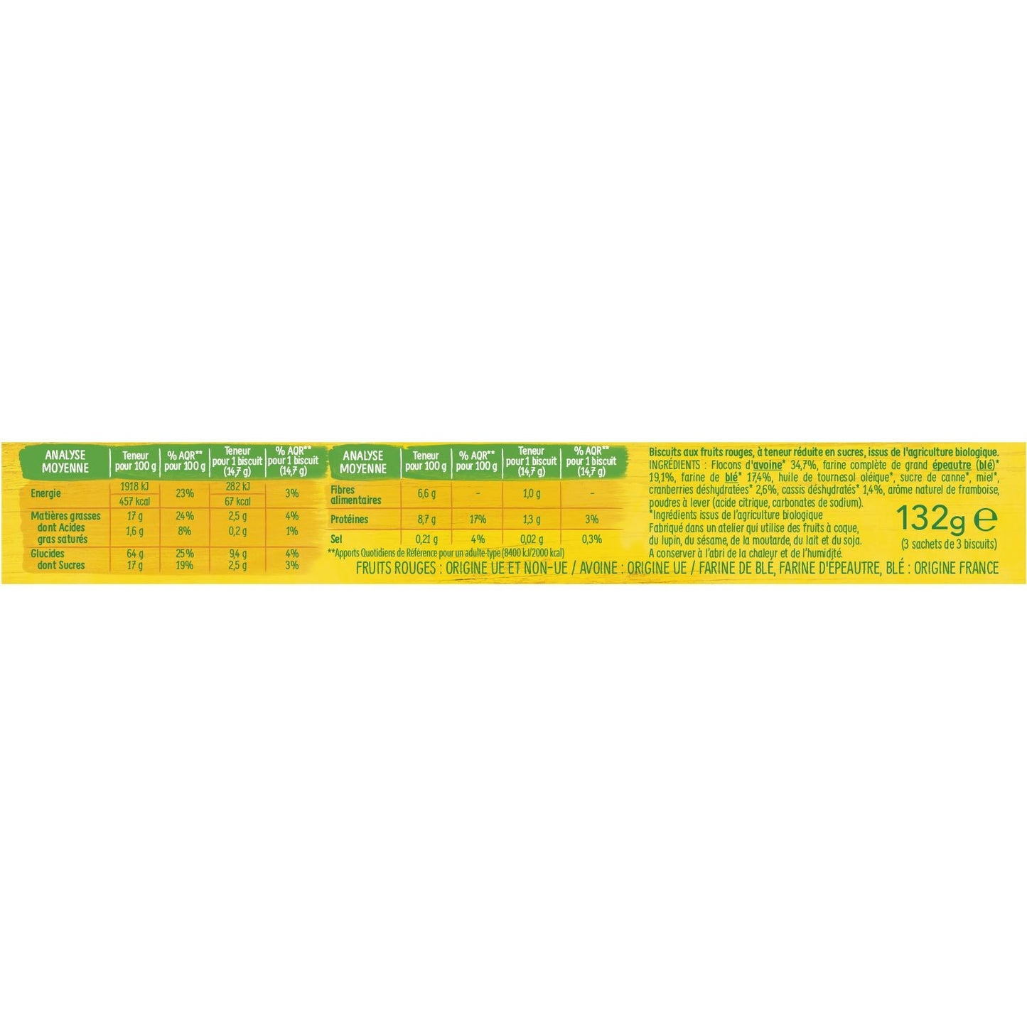 GERBLE Organic Red Fruit Breakfast Biscuit