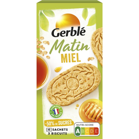 Biscuit Petit Dejeuner Miel GERBLE la boîte de 200g