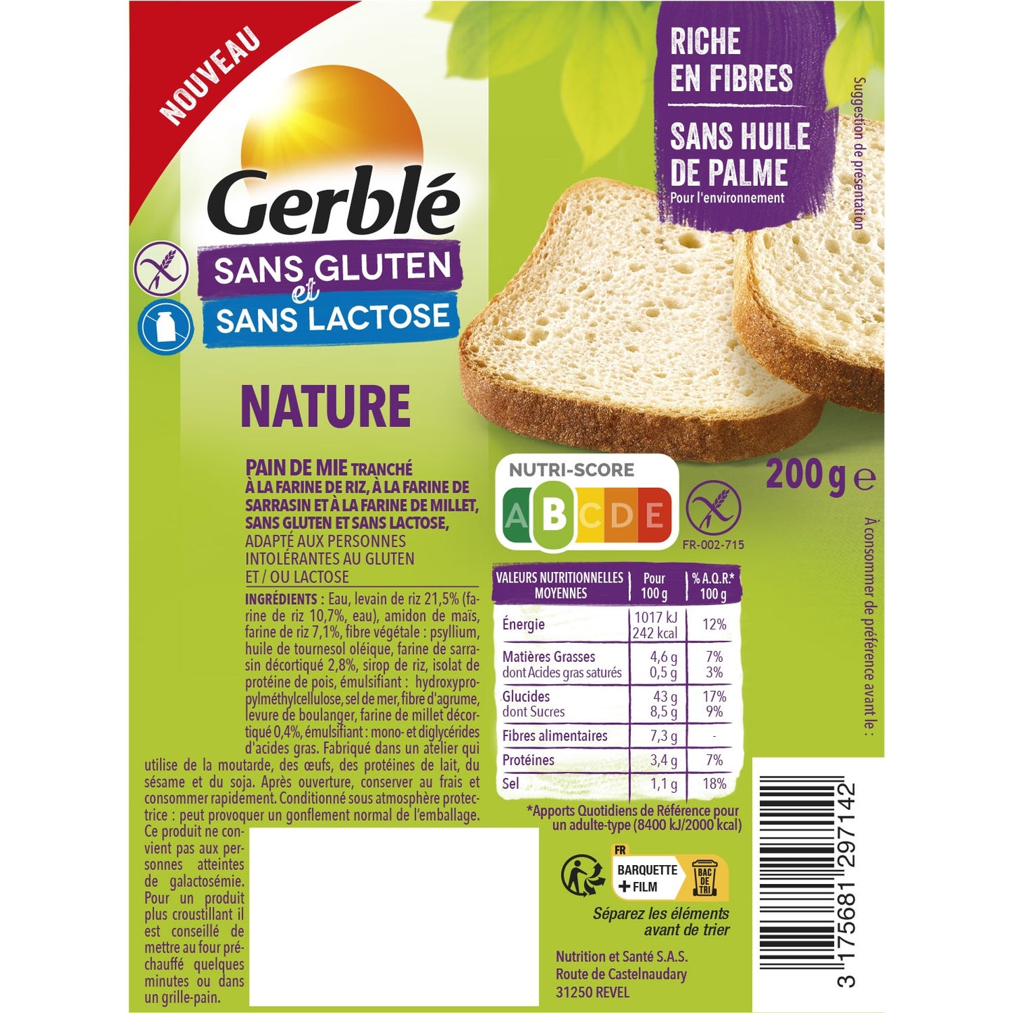 GERBLE Semi-Plain Bread