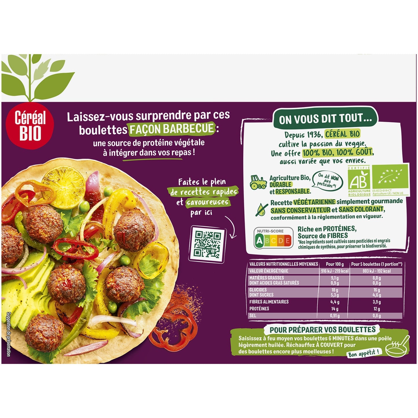 Boulettes Veggie Originale Bio CEREAL BIO