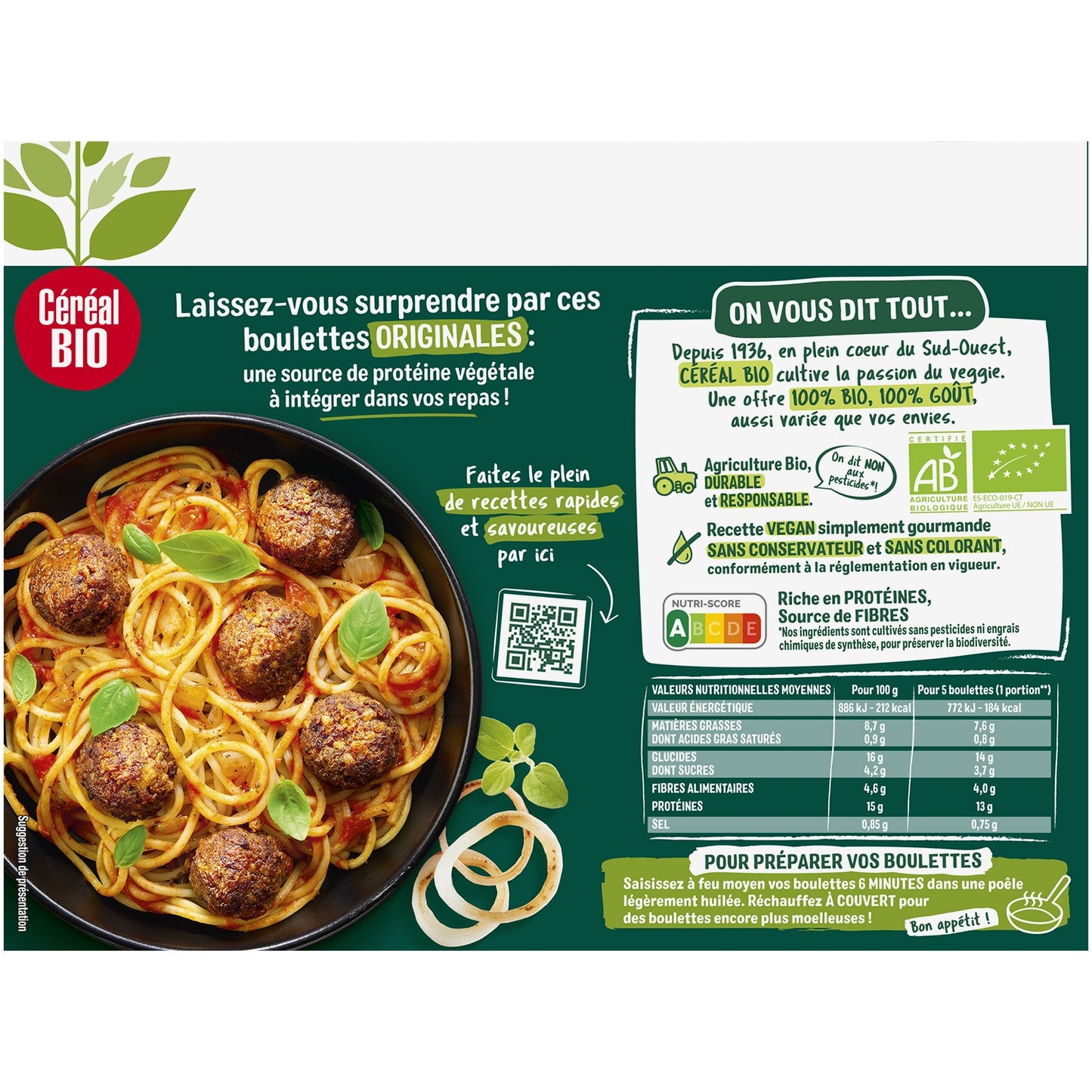 Boulettes Veggie Originale Bio CEREAL BIO