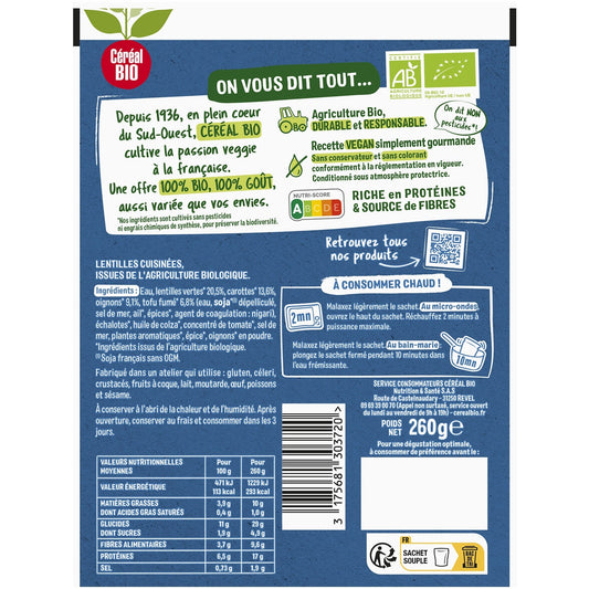 Small Salted Vegetarian Express Meal CEREAL BIO