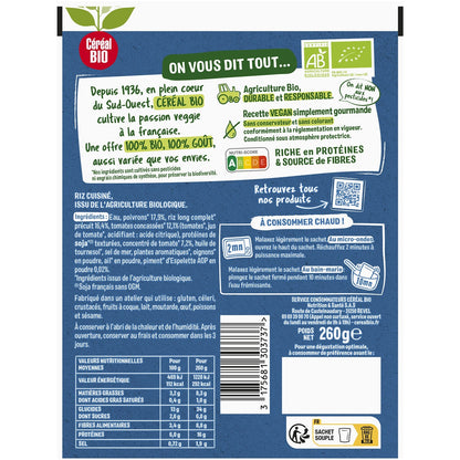 Riz basquaise végétarien repas express CEREAL BIO 