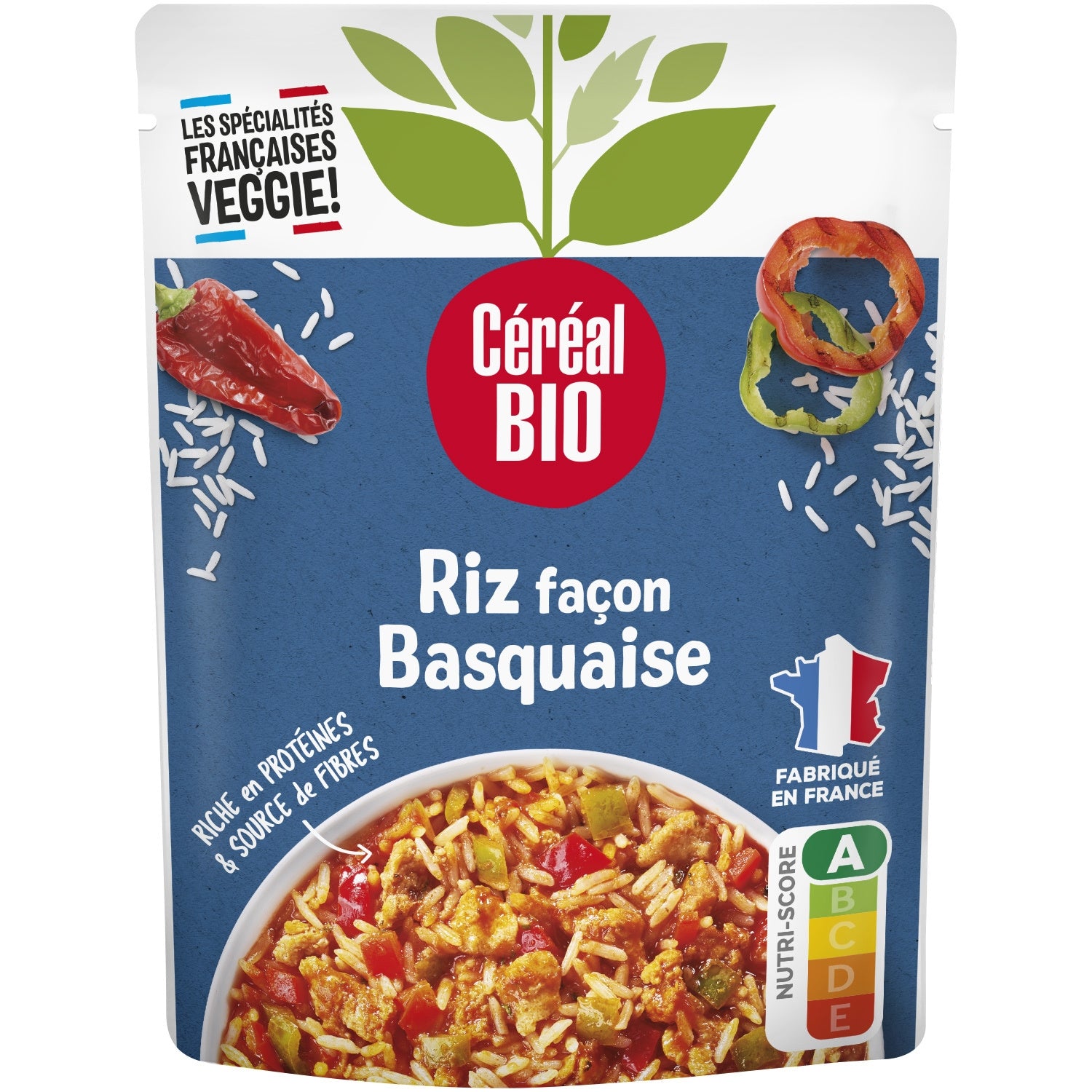 Riz basquaise végétarien repas express CEREAL BIO 