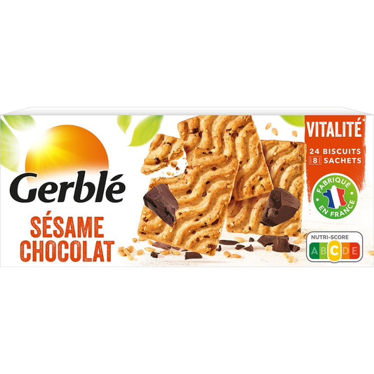 Biscuit Sésame Chocolat GERBLE la boite de 200 g