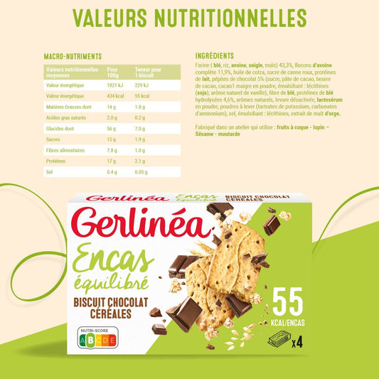 GERLINEA Chocolate Cereal Slimming Snack Biscuit