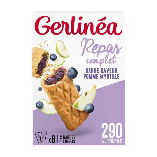 Barre Repas Minceur Fourrée Myrtille GERLINEA la boîte de 360 g