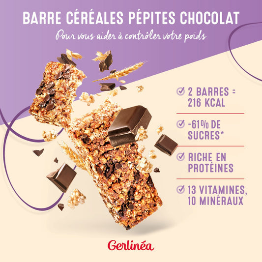 GERLINEA Chocolate Chip Cereal Slimming Meal Bar