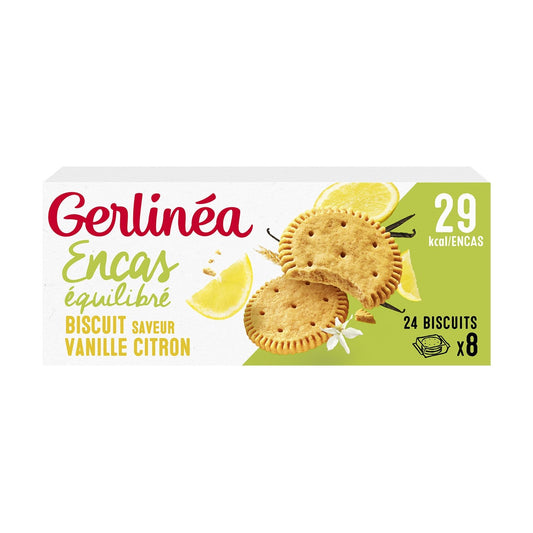 Biscuit Encas Minceur Vanille Citron GERLINEA la boîte de 156 g