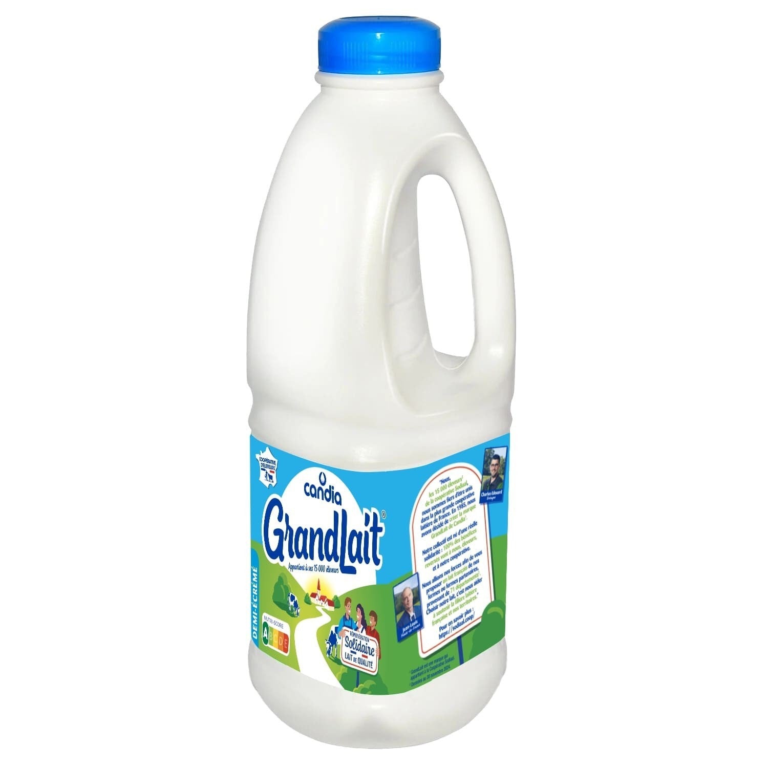 Lait Demi-Ecrémé GrandLait CANDIA 